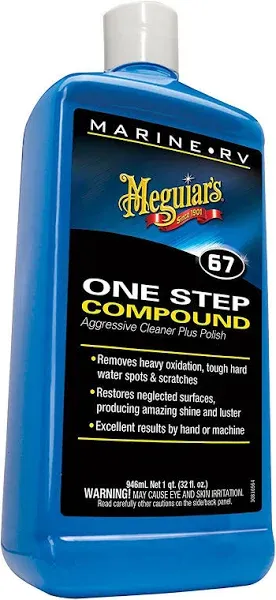 Meguiar&#039;s M67 Marine/RV One Step Compound, M6732, 32 Oz