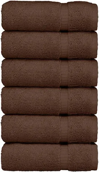 Bare Cotton Dobby Border Luxury Hotel and Spa Hand Towel Set of 6