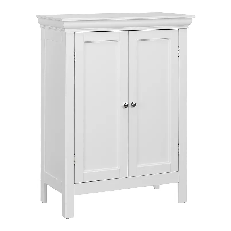 Teamson Home Stratford Wooden Floor Accent Cabinet with 2 Shelves, White