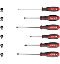 Milwaukee 48-22-2706 6Piece Phillips and Slotted Head Screwdriv Ing Set W/Magnet