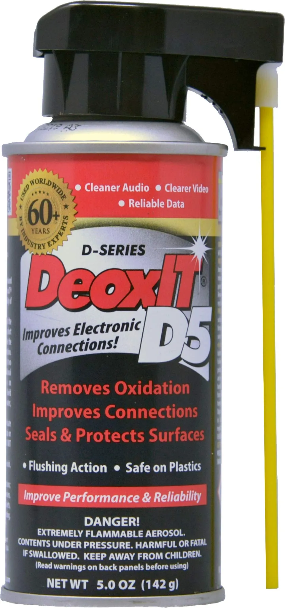 Hosa D5S-6 CAIG DeoxIT 5% Spray Contact Cleaner 5oz Can Of Contact Cleaner Spray