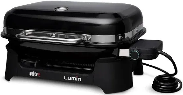 Weber Lumin Compact Outdoor Electric Barbecue Grill - Black-91010901 New (0704)