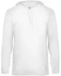 Badger 4105 - B-Core Long Sleeve Hooded T-Shirt - White - M