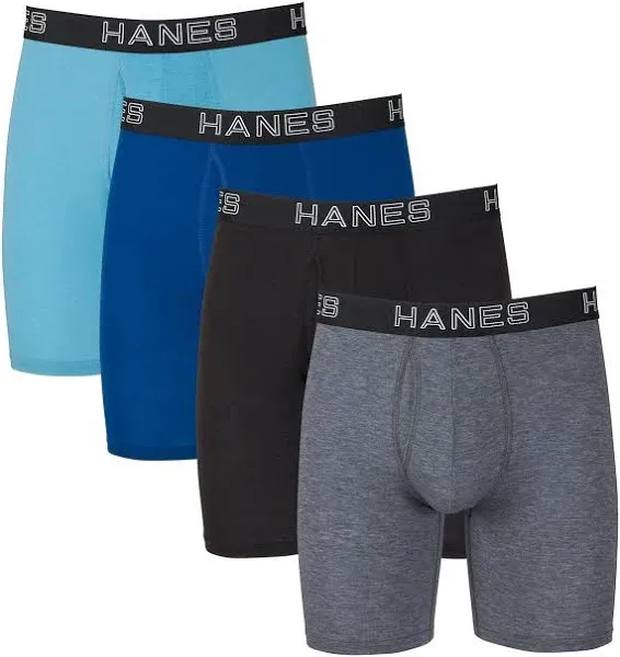 Hanes Men's Ultimate Comfort Flex Fit Total Support Pouch Long Leg Boxer Brief