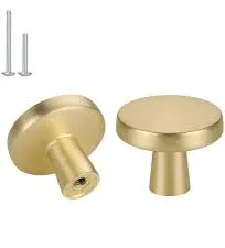 Haliwu 10 Pack/Brushed Gold Cabinet Knobs