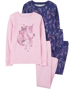 Carter's Girls' 4-Piece Printed Pajama Set