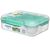 Sistema to go Bento Lunch Box 1.65L Green Teal Aqua *NEW*