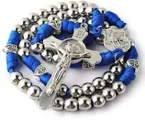 10mm Stainless Steel Beads Large and Heavy Rugged Durable Paracord Rosary for...