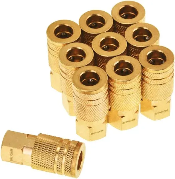 Toolsland 10 Pack Female Air Coupler 1/4-Inch NPT Thread Quick Connect Air To...