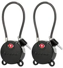 Forge TSA Approved Luggage Cable Locks Ultra-Secure Dimple Key Travel Locks with