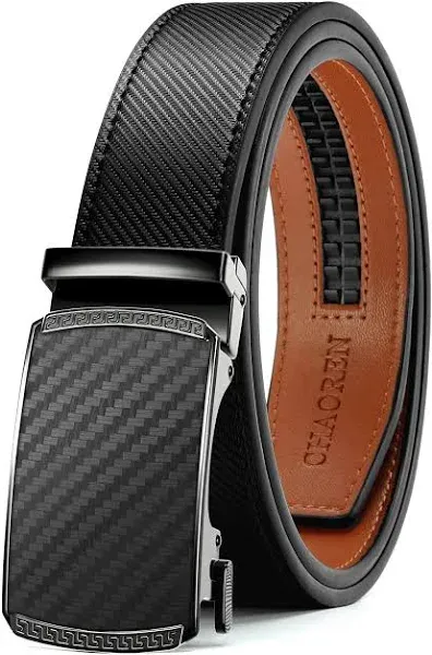 CHAOREN Ratchet Belts for Men Men Leather Belt 1 3/8" Dress