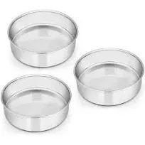 3-Piece 6 in. Stainless Steel Layer Cake Pan Set