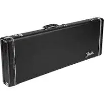 Fender G&G Deluxe Strat/Tele Hardshell Case, Black with Orange Plush Interior, Fender Amp Logo 2016 | Reverb