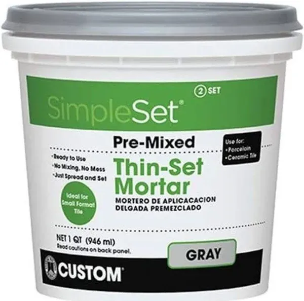 Custom Building Products SimpleSet Gray Thin-Set Mortar 1 qt.