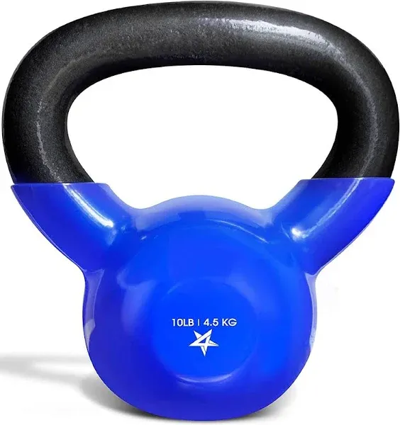 Yes4All 5-65lbs Kettlebells Vinyl Coated Cast Iron for Dumbbell Weights Exercises