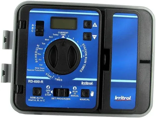 Irritrol RD600-EXT-R Rain Dial 6 Station Outdoor Irrigation Controller