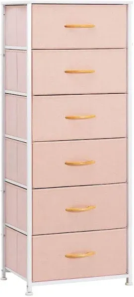 Dresser for Bedroom with 6 Drawers, Tall Dresser Vertical Storage Tower, Sturdy 