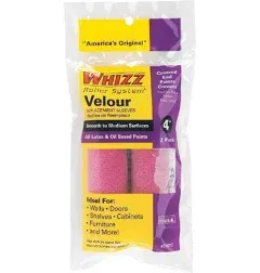 Whizz 51012 4" Purple Velour 3/16" Nap Mini Roller (2 PACK)