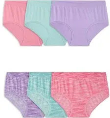 Girls 6 pack Seamless Briefs Fruit of the Loom Colors May Vary Size 6/8