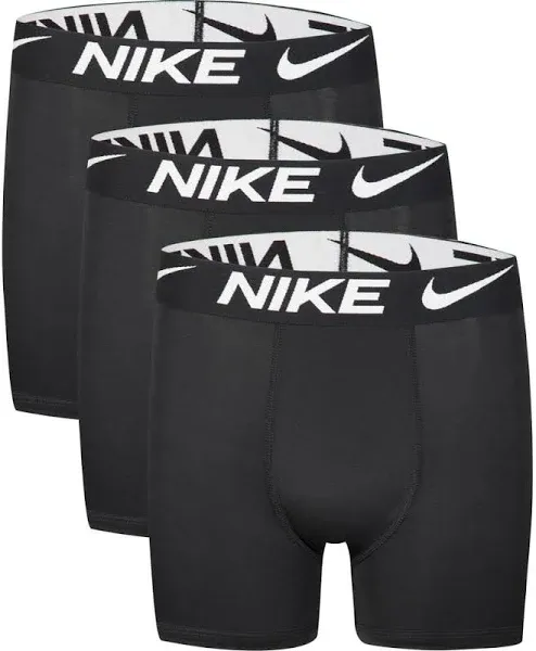 Nike Kids' Essential Dri-Fit Micro Assorted 3-Pack Boxer Briefs in Black