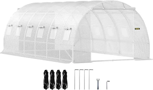 VEVOR Walk-in Greenhouse Tunnel House Galvanized Frame