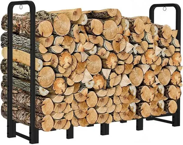 Artibear Firewood Rack Stand Heavy Duty Logs Holder for Outdoor Indoor Fireplace