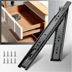 1 Pair Full Extension Drawer Slides Side Mount 10 12 14 16 18 20 22 24 Inch Ball