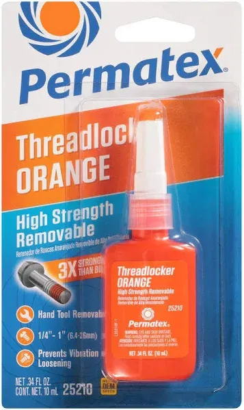 Permatex High Strength Removable Orange Threadlocker 25210