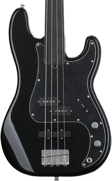 Fender Tony Franklin Fretless Precision Bass, Ebony, Lake Placid Blue