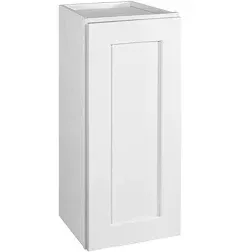 Brookings Shaker Unassembled Wall Kitchen Cabinet W1536, 15 W x 12 D x 36 H, Painted White, Solid Wood, Design House, 543108