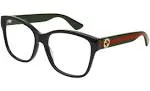 Gucci GG0038ON 011 Black/Green 54mm Eyeglasses