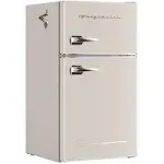 Frigidaire EFR840 3.2 Cu ft 2 Door Retro Mini Fridge Refrigerator with Freezer, Red