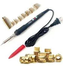 60W Digital Soldering Iron Heat Set Insert Tool with Heat Set Insert Tips and 