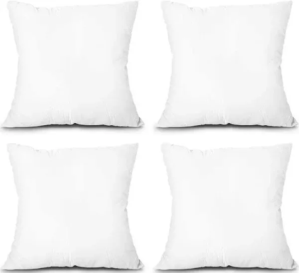 EDOW Luxury Throw Pillow Insert, Soft Fluffy Down Alternative Polyester Square F