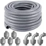 Flexible Electrical Conduit 1/2 Inch 50ftLiquid-Tig<wbr/>ht Conduit And Connector