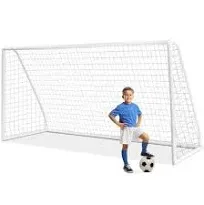 Costway 12 x 6 Feet Soccer Goal with Strong PVC Frame and High-Strength Netting