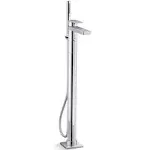 Kohler K-T23492-4 Parallel Floor-Mount Bath Filler Trim - Polished Chrome