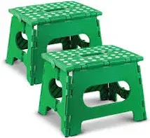 Folding Step Stool - 11" Wide - The Lightweight Step Stool Is Sturdy Enough