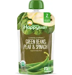 Happy Baby™ Clearly Crafted Stage 2 Food Puree in Green Bean, Spinach, & Pears | Bed Bath & Beyond