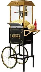 Nostalgia Vintage 10-Ounce Vintage Professional Popcorn Cart - 59-Inches Tall