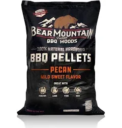 Bear Mountain BBQ 100% Natural Hardwood Pecan Sweet Flavor Pellets