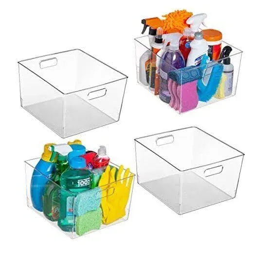 Clear Plastic Storage Bins – Pantry Organizers &amp; Storage Containers, Cabinet Org