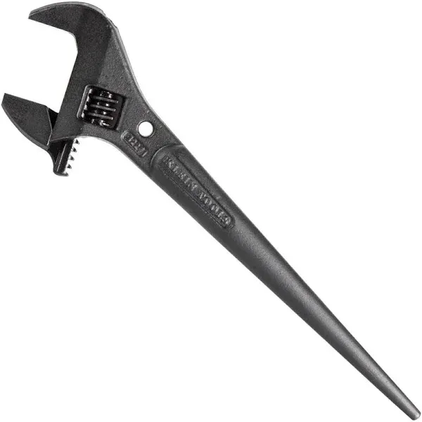 Klein Tools 3227 Extra Wide Adjustable Wrench, Construction Spud Wrench for Up t