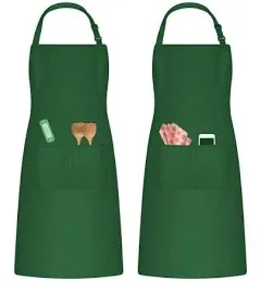 KOMBOHUnisex Chef Apron Pack of 2 Professional Grade Apron Oil and Water Re