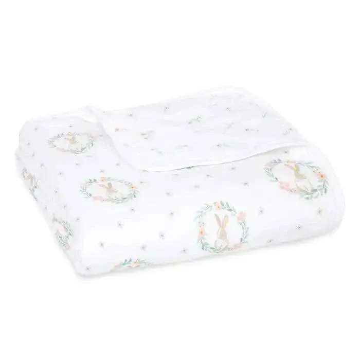 Aden + Anais Essentials Cotton Muslin Blanket Blushing Bunnies