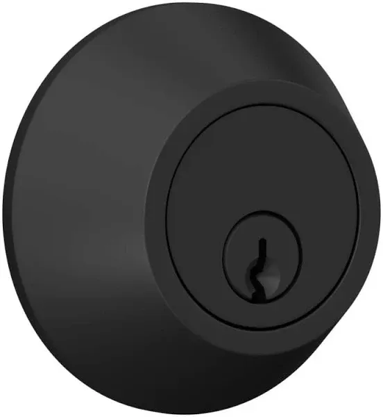 Lock Scout Deadbolt with Round Trim Keyed 1 Side Satin Nickel Finish