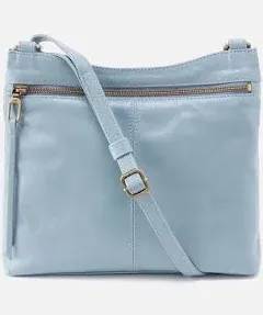 Cambel Crossbody in Polished Leather - Cornflower