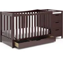 Graco - Remi 4-in-1 Convertible Crib and Changer - Pebble Gray/White