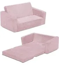 Personalized Perfect Sleeper Extra Wide Convertible Sofa to Lounger Pink (5059)