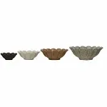 Stoneware Flower Bowls